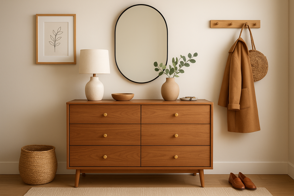 Obraz pokazujący inspirację komody w przedpokoju